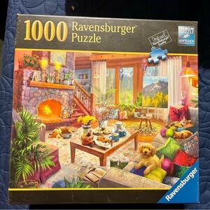 Brand new sealed 1000 piece Ravensburger puzzle Cozy Cabin